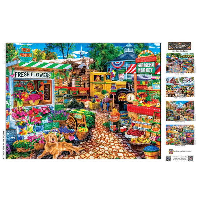 Farmer's Market - Sale on the Square 750 Piece Jigsaw Puzzle - for just $14.99! 