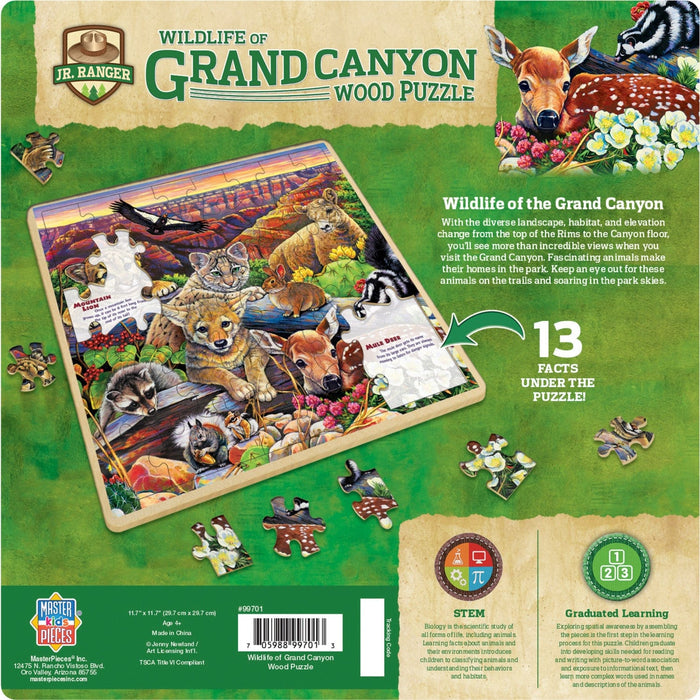 Jr. Ranger - Wildlife of the Grand Canyon 48 Piece Wood Jigsaw Puzzle - for just $14.99! 