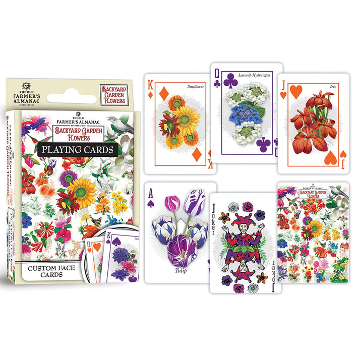 Farmer's Almanac - Backyard Garden Flowers Playing Cards - 54 Card Deck - Just $6.99! Shop now at Retro Gaming of Denver