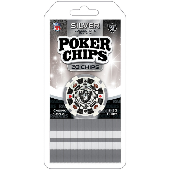 Las Vegas Raiders 20 Piece Poker Chips - Just $5.99! Shop now at Retro Gaming of Denver