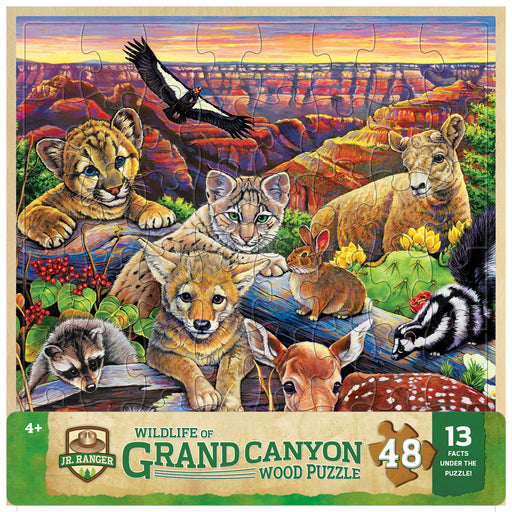 Jr. Ranger - Wildlife of the Grand Canyon 48 Piece Wood Jigsaw Puzzle - Just $12.99! Shop now at Retro Gaming of Denver