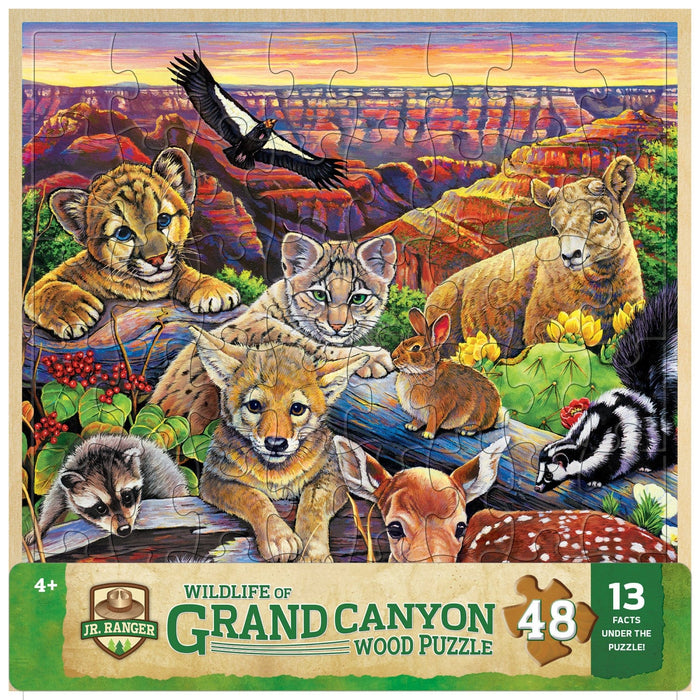 Jr. Ranger - Wildlife of the Grand Canyon 48 Piece Wood Jigsaw Puzzle - for just $14.99! 