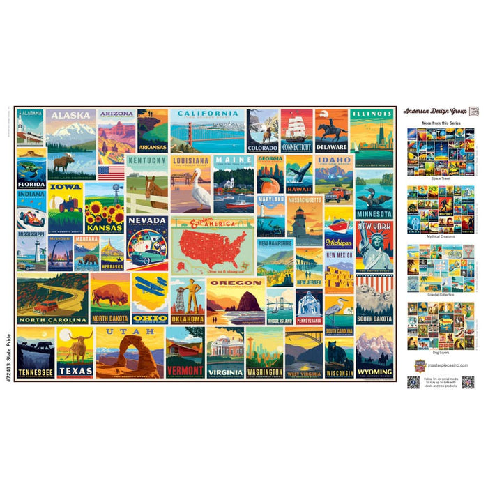 Vintage Posters - State Pride 1000 Piece Jigsaw Puzzle - for just $16.99! 