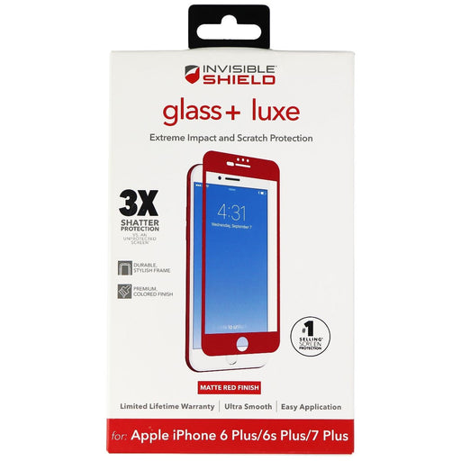ZAGG InvisibleShield (Glass+ Luxe) Screen Protector for iPhone 7+/6s+/6+ - Red - for just $7.16! 