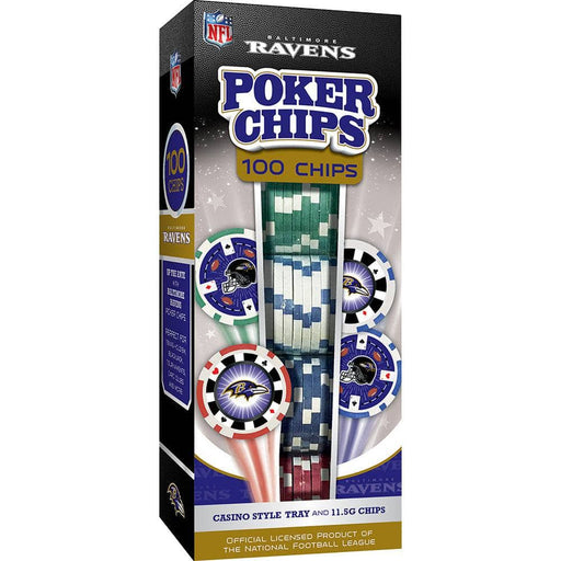 Baltimore Ravens 100 Piece Poker Chips - for just $9.99! 