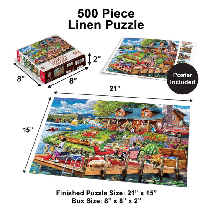 Country Escapes - The Secluded Cabin 500 Piece Jigsaw Puzzle - for just $14.99! 