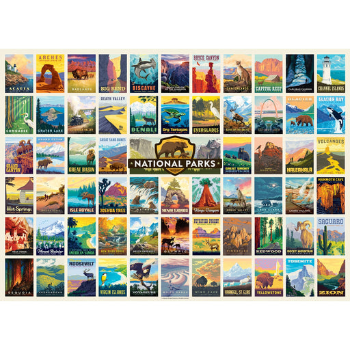 National Parks - Vintage Collage Poster Art 1000 Piece Jigsaw Puzzle - Just $16.99! Shop now at Retro Gaming of Denver