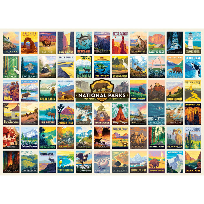 National Parks - Vintage Collage Poster Art 1000 Piece Jigsaw Puzzle - Just $16.99! Shop now at Retro Gaming of Denver