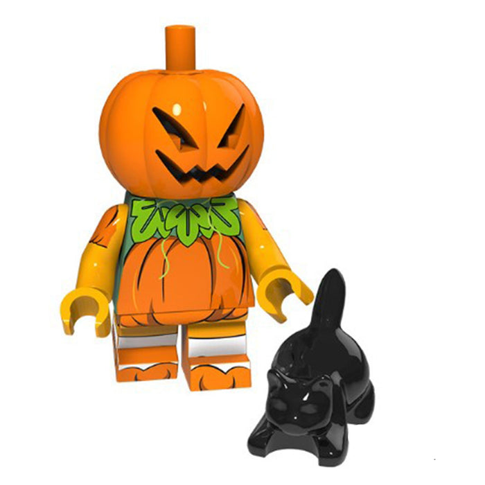 Halloween Jack O Lantern & Black Cat Minifigures (Lego-Compatible Minifigures) - Just $3.99! Shop now at Retro Gaming of Denver