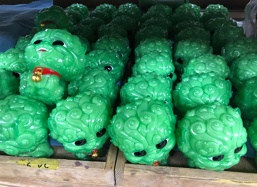 Shi-Shi the Tiny Guardian 4-inch Sofubi Vinyl Figure - Jade Edition - for just $55! 