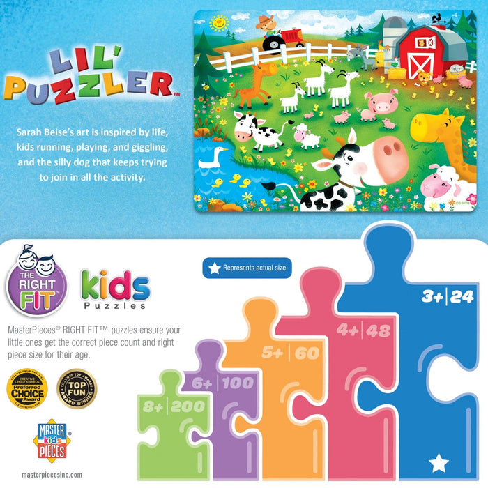 Lil Puzzler - Old MacDonald's Farm 24 Piece Jigsaw Puzzle - for just $12.99! 