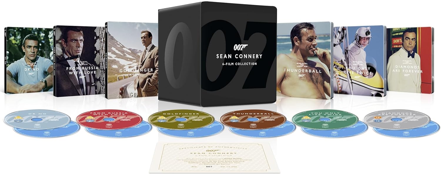 James Bond: Sean Connery 6-Film Steelbook Collection (4K Ultra HD + Blu-ray) - for just $164.99! 