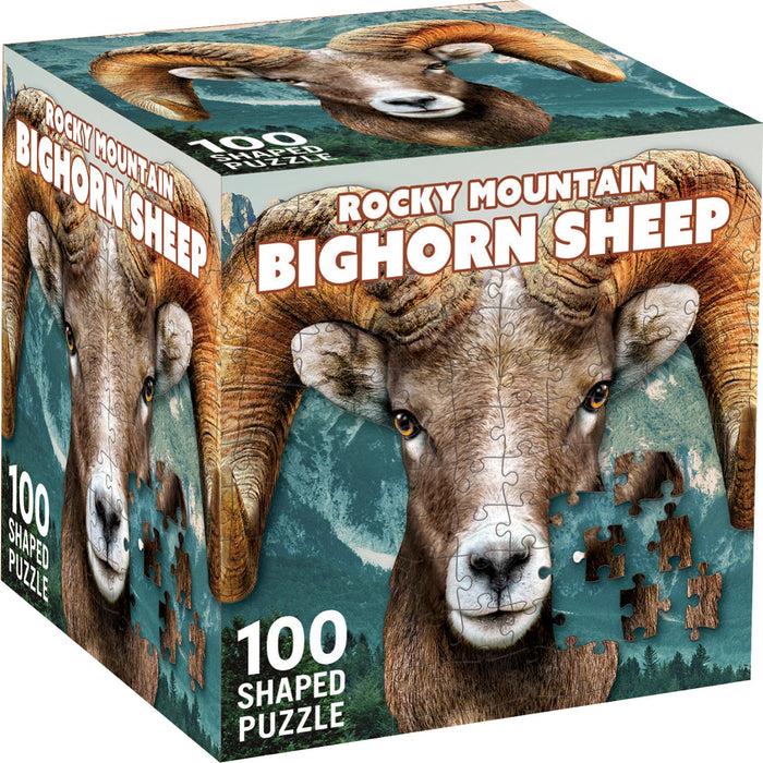 Rocky Mountain Bighorn Sheep 100 Piece Shaped Jigsaw Puzzle - Just $7.99! Shop now at Retro Gaming of Denver