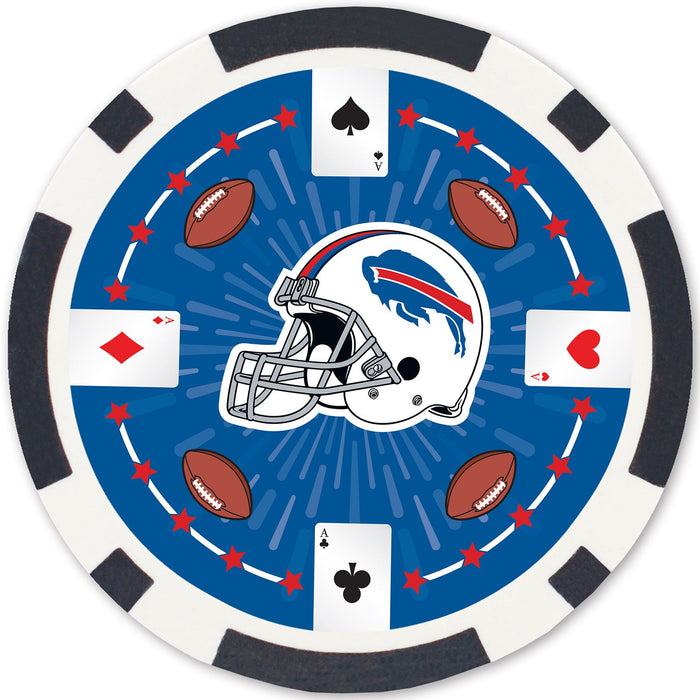 Buffalo Bills 100 Piece Poker Chips - Just $29.99! Shop now at Retro Gaming of Denver