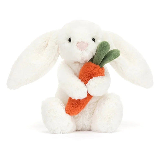 Bashful Bunny - White with Carrot - Little 7" - Premium Plush - Just $28! Shop now at Retro Gaming of Denver