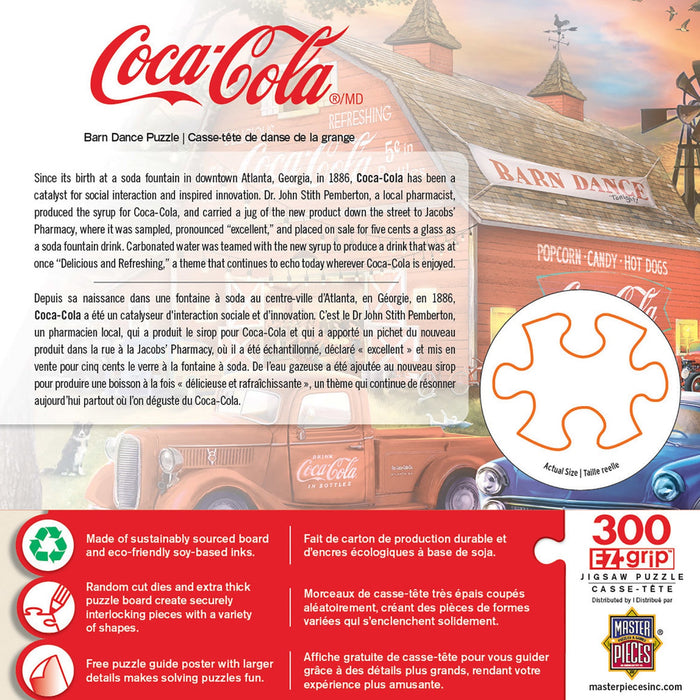 Coca-Cola - Barn Dance 300 Piece EZ Grip Jigsaw Puzzle - Just $14.99! Shop now at Retro Gaming of Denver