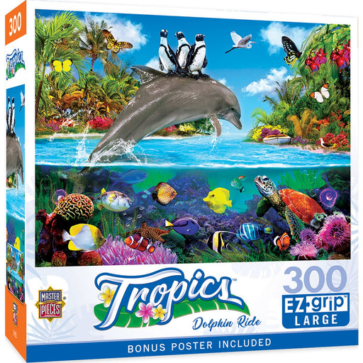 Tropics - Dolphin Ride 300 Piece EZ Grip Jigsaw Puzzle - Just $14.99! Shop now at Retro Gaming of Denver