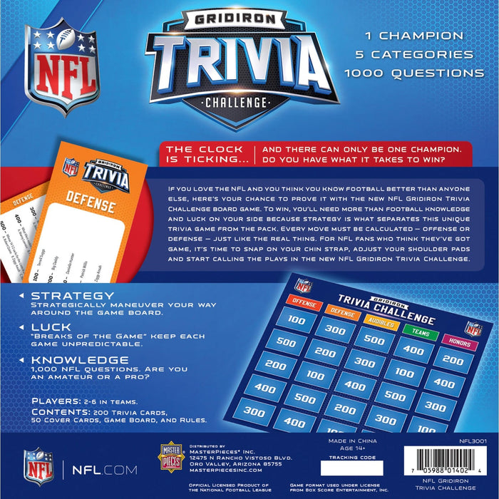 NFL - Gridiron Trivia Challenge Board Game - for just $34.99! 