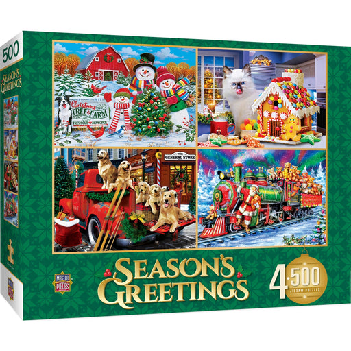 Season's Greetings - 500 Piece Jigsaw Puzzles 4-Pack - Just $24.99! Shop now at Retro Gaming of Denver