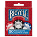 Bicycle Poker Chips - 50ct - for just $6.99! 