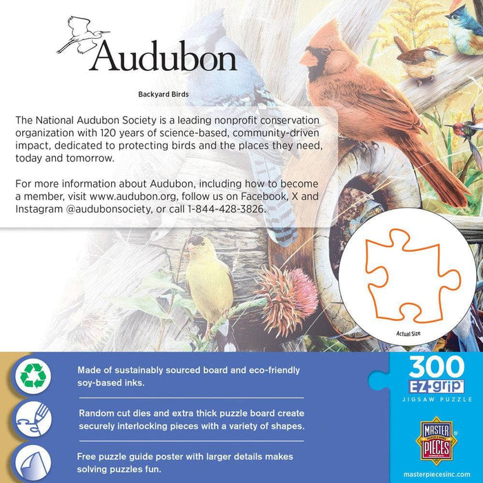 Audubon - Backyard Birds 300 Piece EZ Grip Jigsaw Puzzle - for just $14.99! 