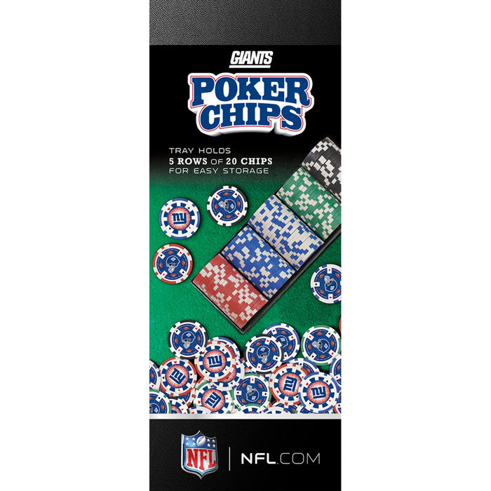 New York Giants 100 Piece Poker Chips - Just $23.99! Shop now at Retro Gaming of Denver