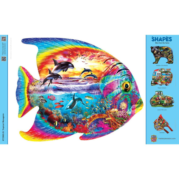 Shapes - Tropical Menagerie 1000 Piece Shaped Jigsaw Puzzle - for just $16.99! 