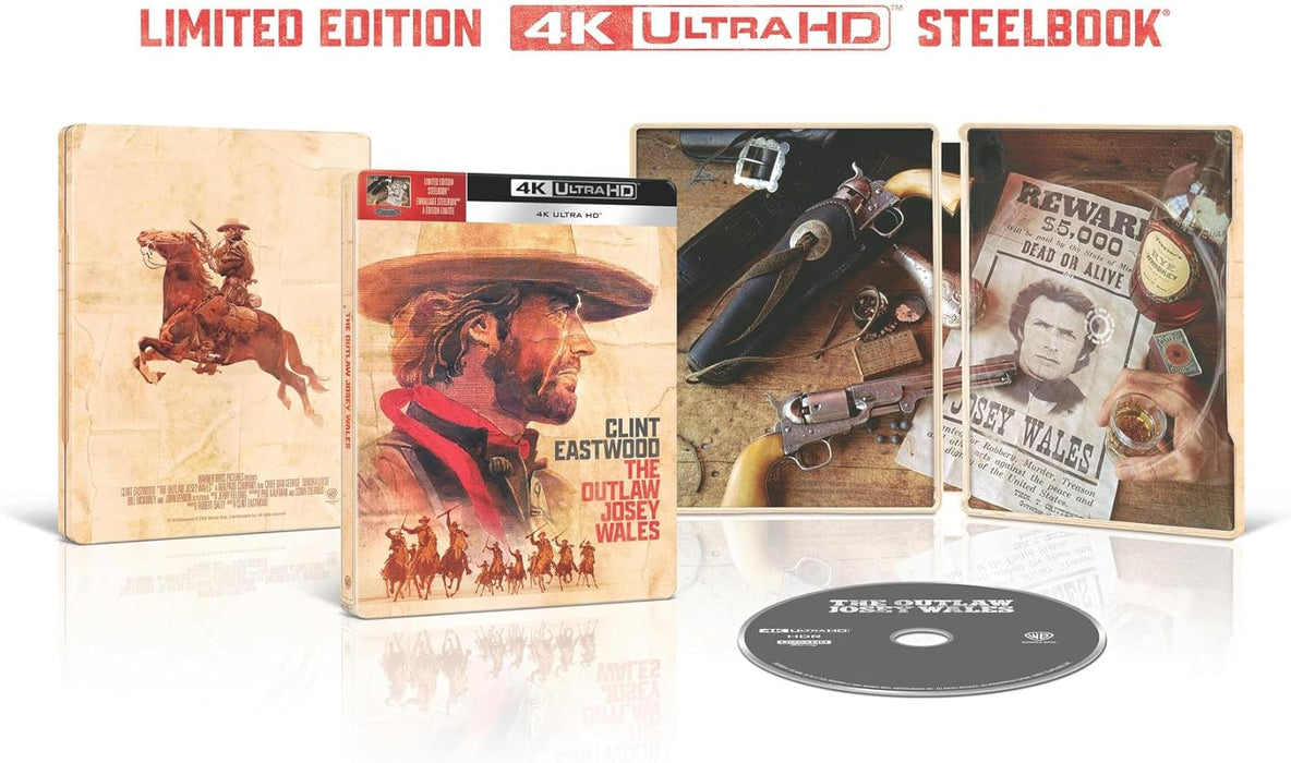 The Outlaw Josey Wales - Limited Edition Steelbook (4K Ultra HD) - for just $28.99! 