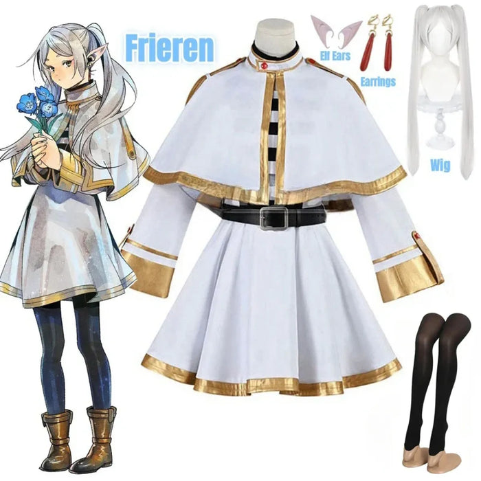Frieren: Beyond Journey’s End Cosplay Costume – Dress with Wig & Accessories - for just $44.95! 