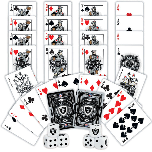 Las Vegas Raiders - 2-Pack Playing Cards & Dice Set - Premium Dice & Cards Sets - Just $19.99! Shop now at Retro Gaming of Denver