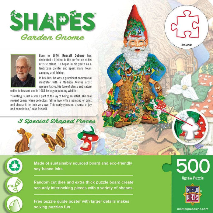 Shapes - Garden Gnome 500 Piece Jigsaw Puzzle - for just $14.99! 