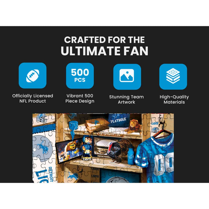 Detroit Lions - Locker Room 500 Piece Jigsaw Puzzle - for just $16.99! 
