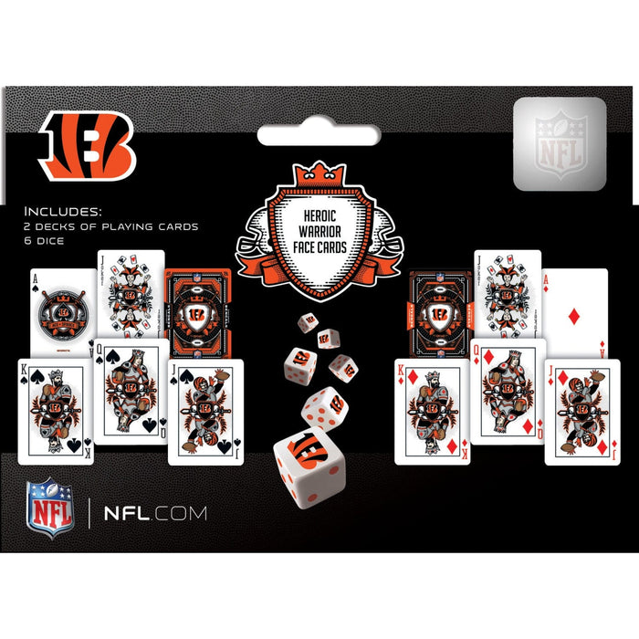 Cincinnati Bengals - 2-Pack Playing Cards & Dice Set - for just $19.99! 