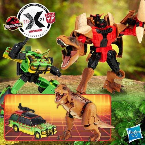 Jurassic Park Transformers Mash-Up Tyrannocon Rex and Autobot JP93 Set - Just $111.47! Shop now at Retro Gaming of Denver