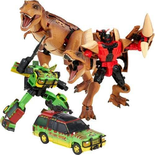 Jurassic Park Transformers Mash-Up Tyrannocon Rex and Autobot JP93 Set - Just $111.47! Shop now at Retro Gaming of Denver