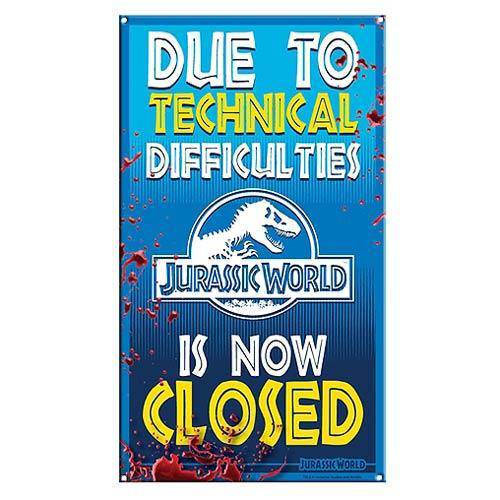 Jurassic World Ride Closed Medium Metal Sign - Just $15.77! Shop now at Retro Gaming of Denver