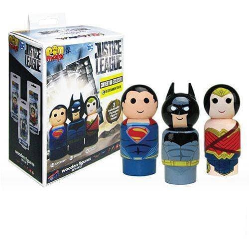 Justice League Pin Mate Wooden Figure Set of 3 - Convention Exclusive - for just $11.67! 