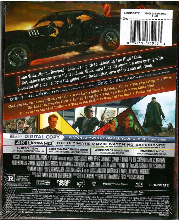 John Wick: Chapter 4 - Limited Edition Collector's Set (4K Ultra HD + Blu-ray + DVD + Digital Copy) - for just $96.99! 