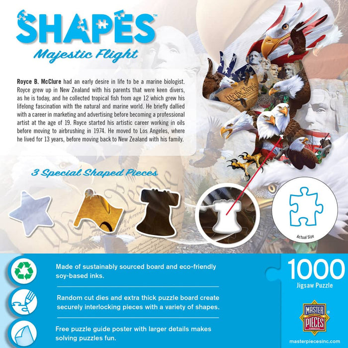 Shapes - Majestic Flight 1000 Piece Shaped Jigsaw Puzzle - for just $16.99! 
