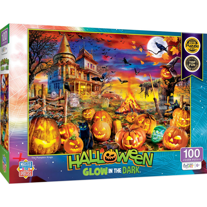 Halloween Glow in the Dark - The Pumpkin King 100 Piece Jigsaw Puzzle - Just $12.99! Shop now at Retro Gaming of Denver