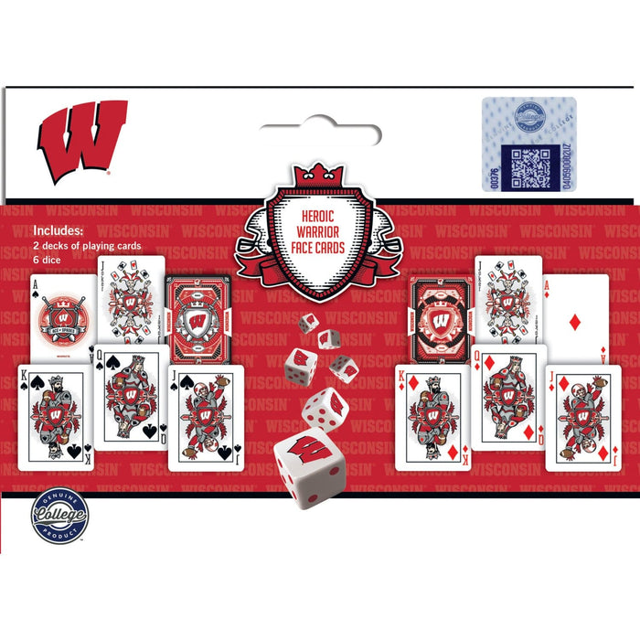 Wisconsin Badgers - 2-Pack Playing Cards & Dice Set - for just $19.99! 