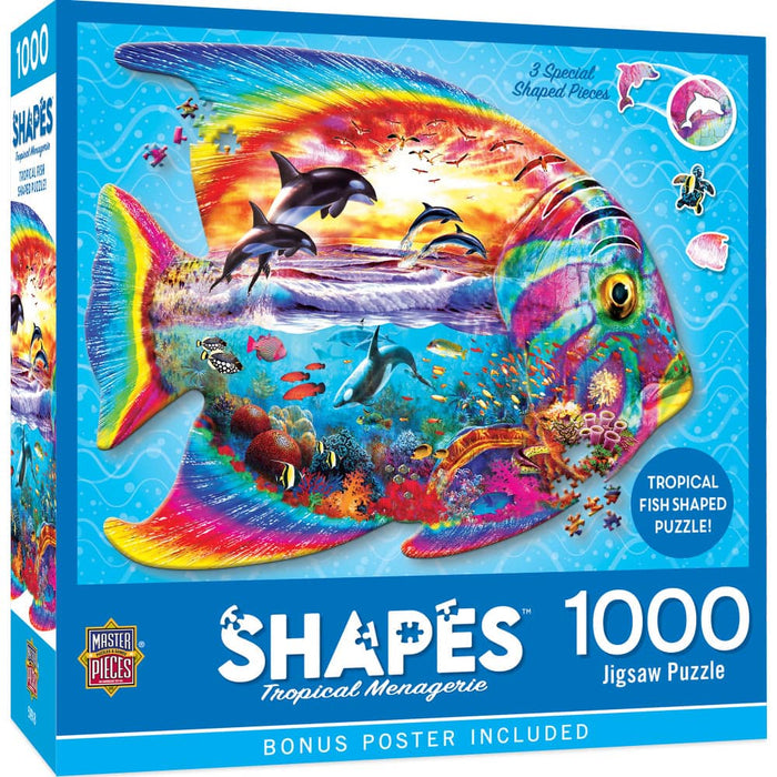 Shapes - Tropical Menagerie 1000 Piece Shaped Jigsaw Puzzle - for just $16.99! 