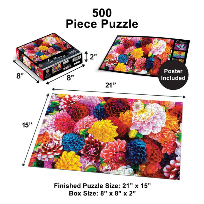 Brilliance - Beautiful Blooms 500 Piece Jigsaw Puzzle - for just $14.99! 