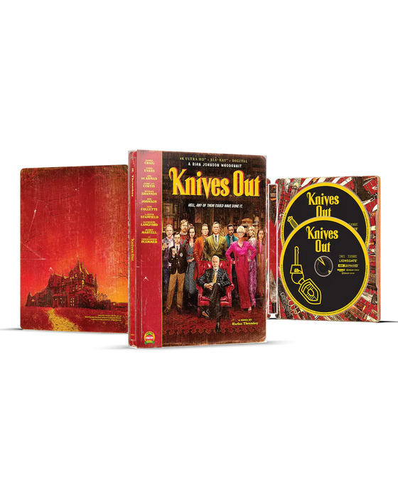 Knives Out - Limited Edition Steelbook (4K Ultra HD + Blu-ray + Digital) - for just $40.99! 