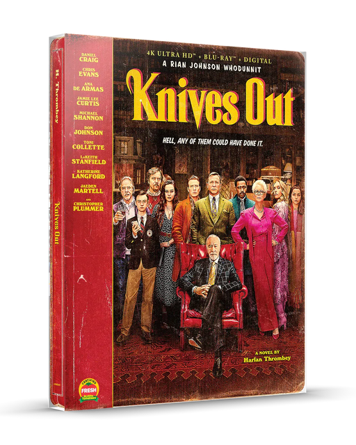 Knives Out - Limited Edition Steelbook (4K Ultra HD + Blu-ray + Digital) - for just $40.99! 
