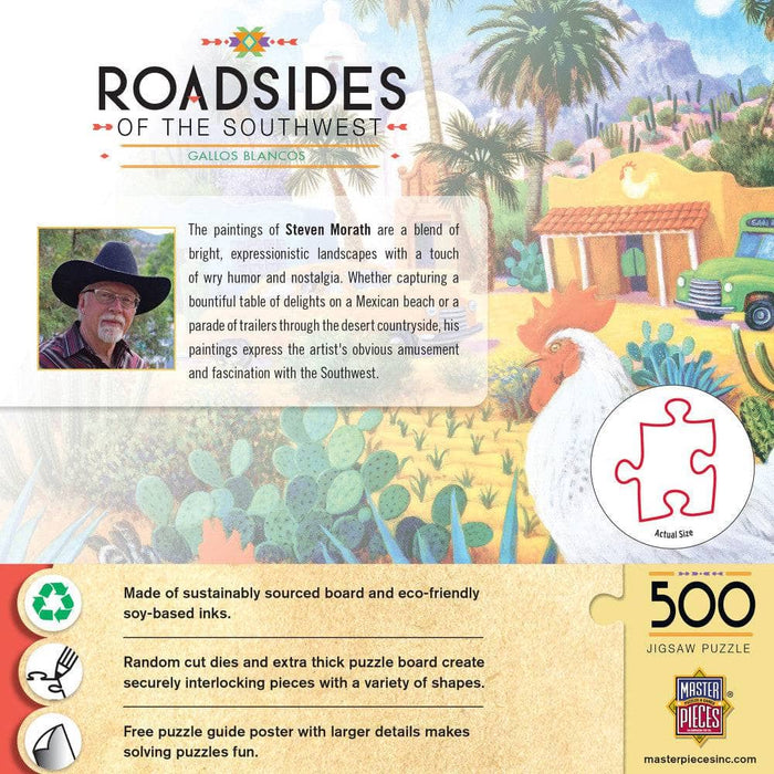 Roadsides of the Southwest - Gallos Blancos 500 Piece Jigsaw Puzzle - for just $14.99! 