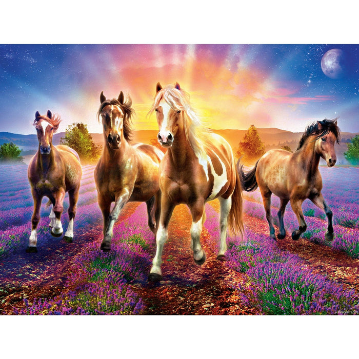 Glow in the Dark - Wild Stallions 300 Piece EZ Grip Jigsaw Puzzle - for just $14.99! 