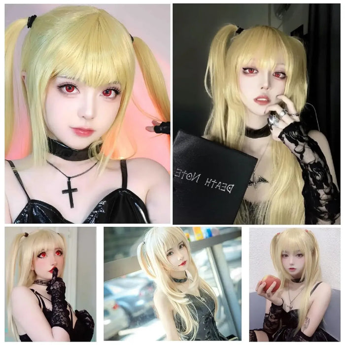 Misa Amane Cosplay Wig – Death Note Blonde Twin Tails with Wig Cap Set - for just $55.95! 