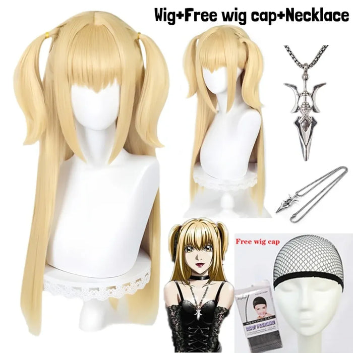 Misa Amane Cosplay Wig – Death Note Blonde Twin Tails with Wig Cap Set - for just $55.95! 