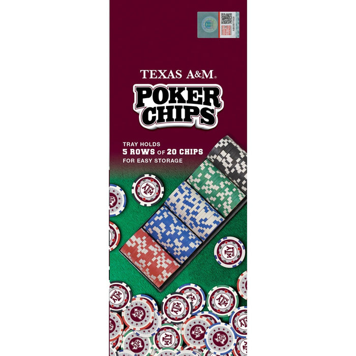 Texas A&M Aggies 100 Piece Poker Chips - for just $29.99! 